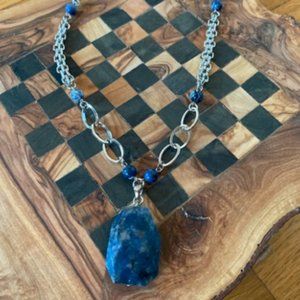 NWOT Necklace w/ Genuine Semi-Precious Blue Stones